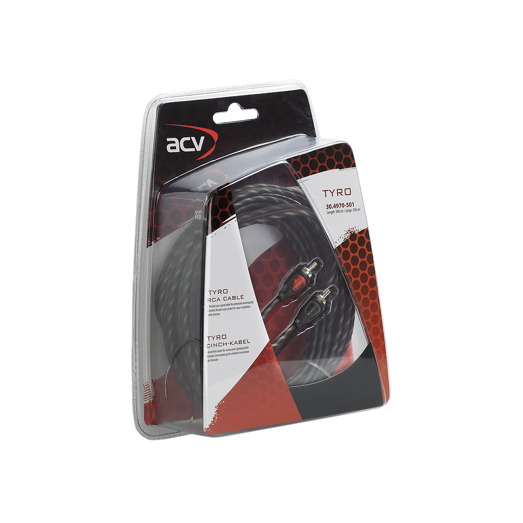 Cinch Kabel TYRO Economy Line 500cm mit Remotekabel 30.4970-501