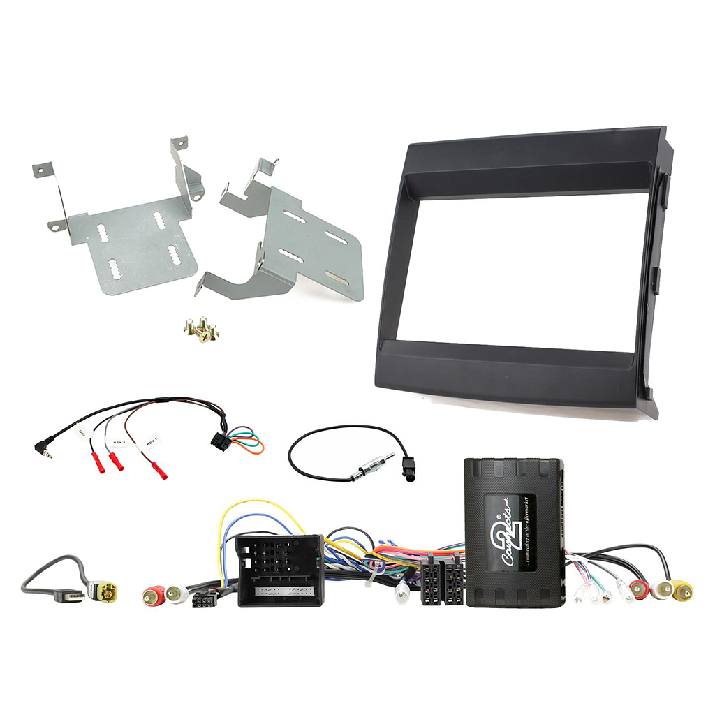 2-DIN Kit Porsche Cayenne 2011-2016 Infodapter/Amp schwarz 621323-09-2