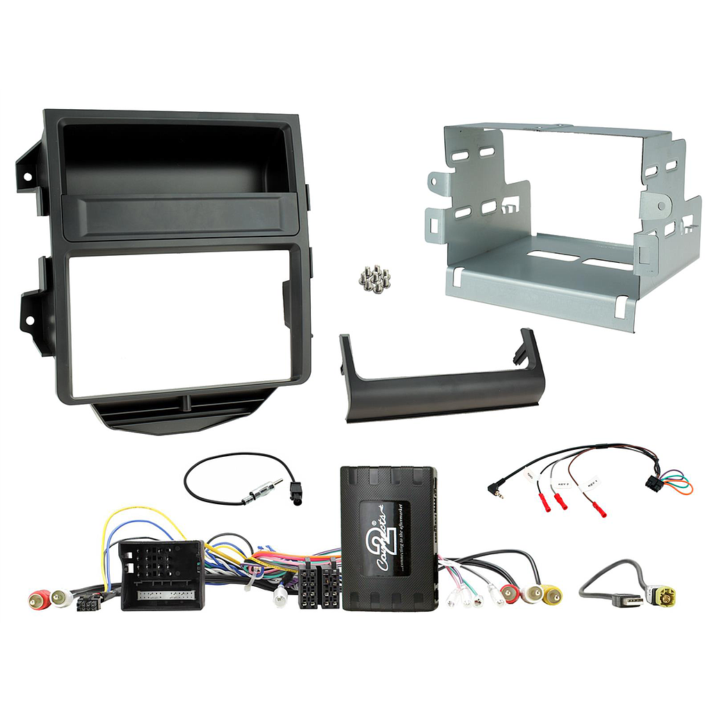 2-DIN Kit Porsche Macan2014-2016 Infodapter/Amp schwarz 621323-07-2