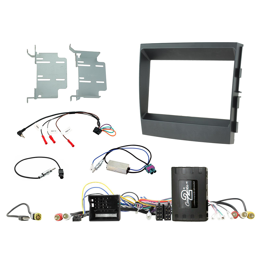 2-DIN Kit Porsche Panamera 2009-2016 Infodapter/Amp schwarz 621323-08-2