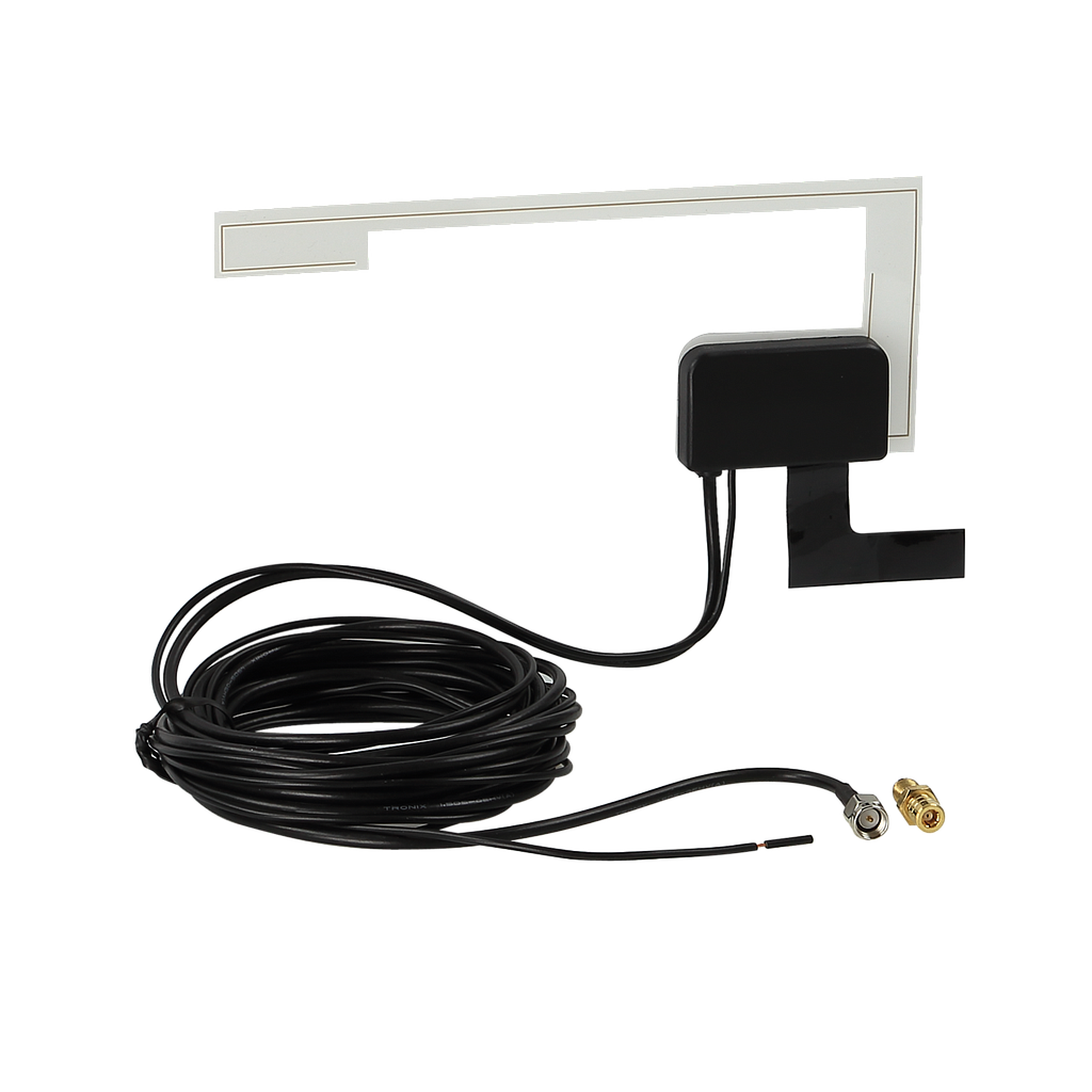 Glasklebeantenne DAB/DAB+ SMA(m)/SMB(f) 12V extern 151000-33