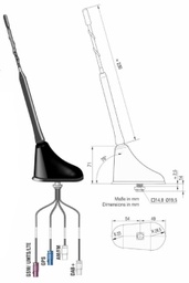 [2100000108572] Antennenset AS3H für 1 Radio und Router - Kabellänge 10,0 m Bad Blankenburg ATTB_3799_32