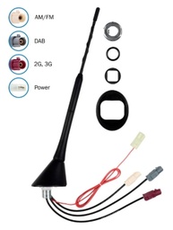 [2100000107544] DIETZ ATTB_2121_01 16V Antenne aktiv- FM/DAB+/GSM mit Fakraanschlüssen